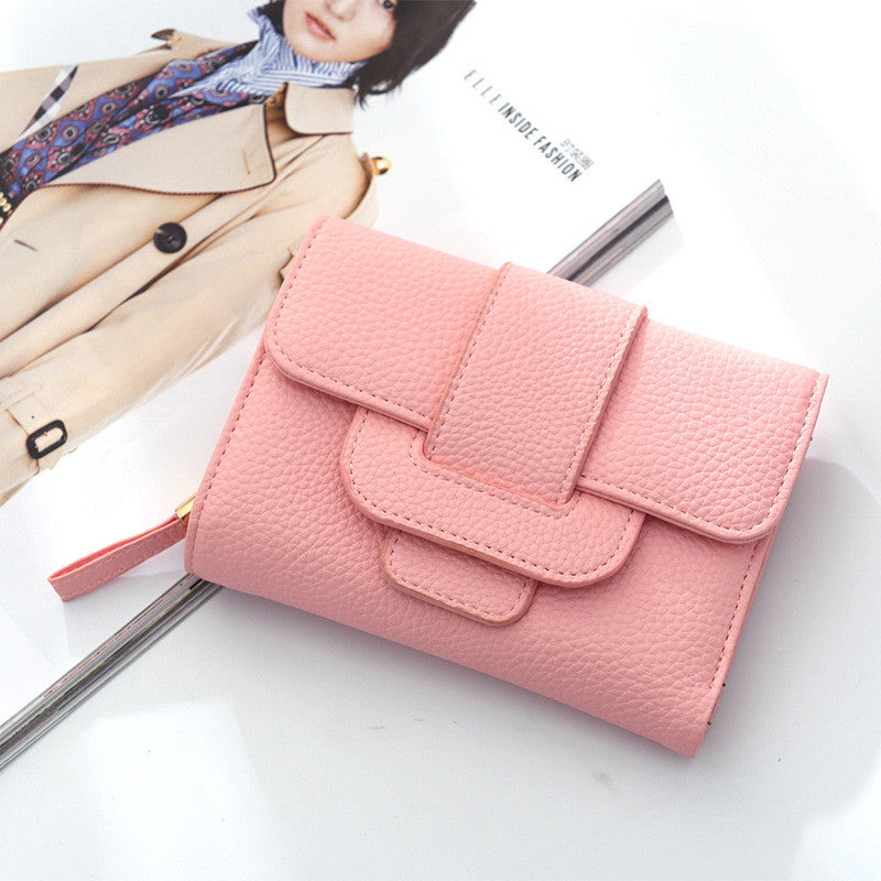 New Ladies Wallet Fashion Lychee Pattern Buckle