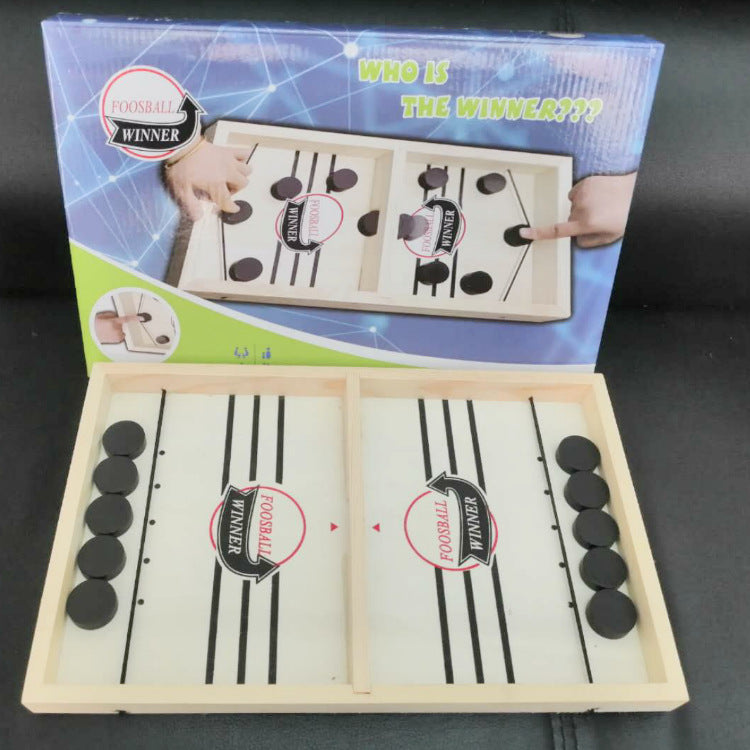 Puck Game Fast Sling Wooden Parent-child Interactive Game Chess Prop