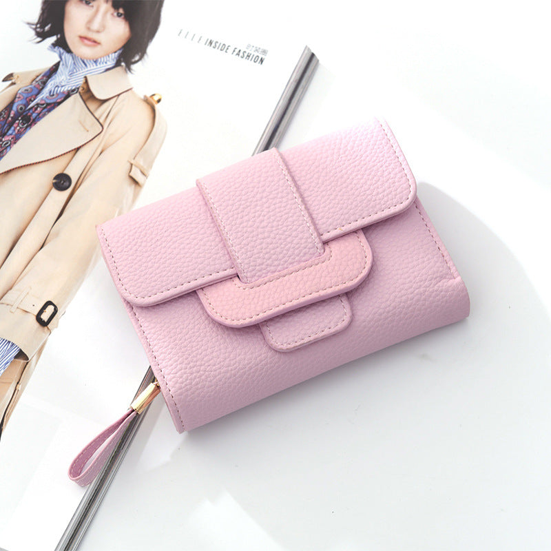 New Ladies Wallet Fashion Lychee Pattern Buckle