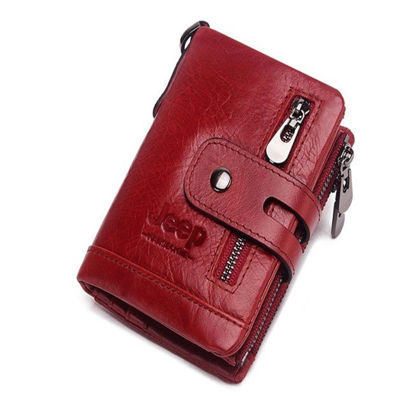 Leather men's wallet coin purse