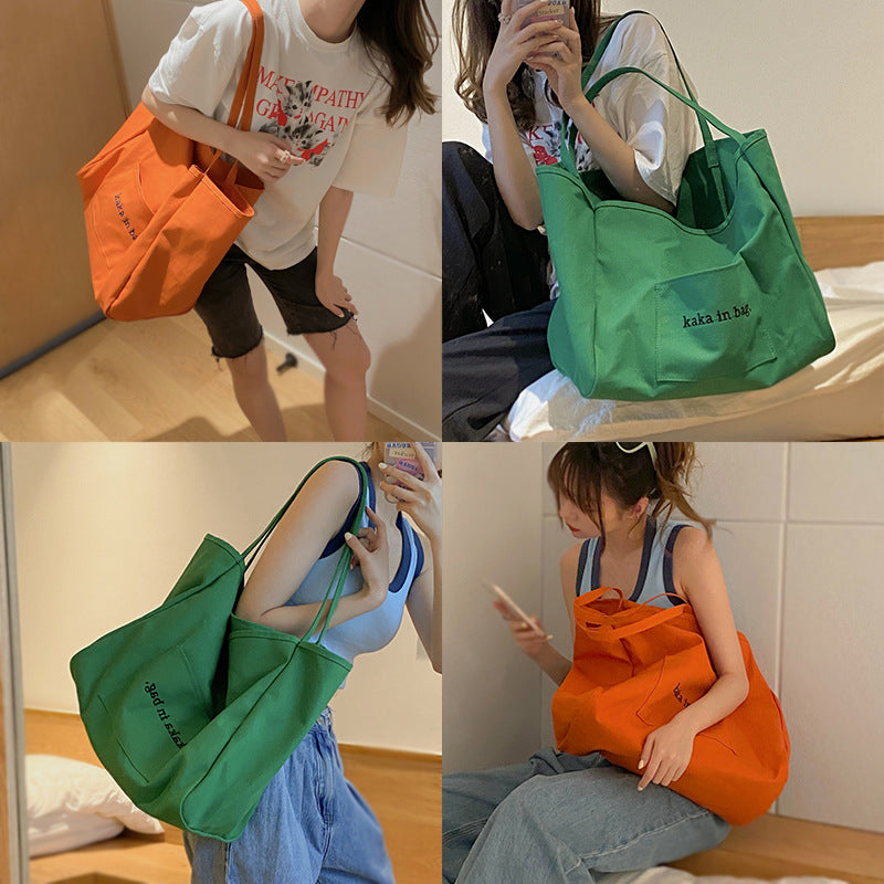 Ins Large Capacity Bag Shopping Bag Fashion Totes Versatile Shoulder Bag