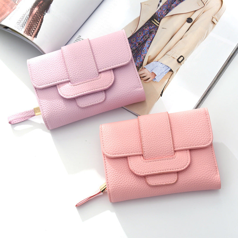 New Ladies Wallet Fashion Lychee Pattern Buckle