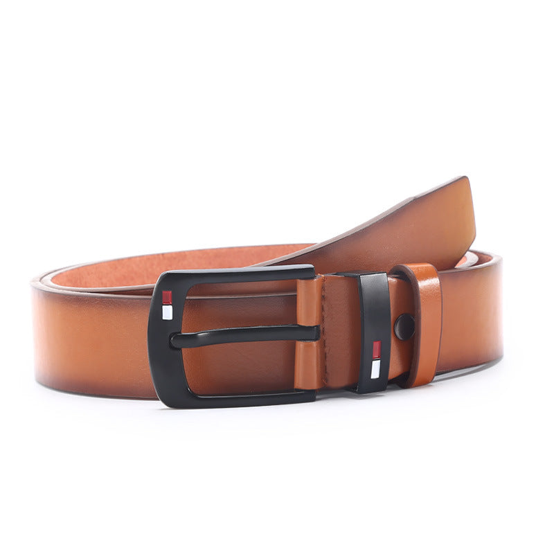 Men's Fashion Alloy Dripping Oil Pin Buckle Belt